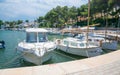 Moored boats Portopetro Royalty Free Stock Photo