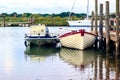 Moored Boats in Southwold Harbour Royalty Free Stock Photo