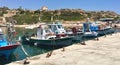 Moored fishing boats