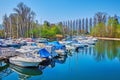 Lanca degli Stornazzi marina on Lake Maggiore, Locarno, Switzerland Royalty Free Stock Photo