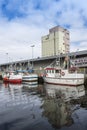 Moored fishingboats Trondheim