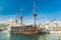 Moored Galleon 'Santisima Trinidad', Alicante, Spain Royalty Free Stock Photo