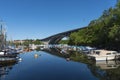 Moored leisureboats calm summer morning Stockholm Royalty Free Stock Photo