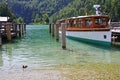 Moored passenger boat on Pier