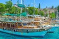 The Moored Ships In Antalya Port
