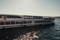 moored touristic ship in Bosphorus strait