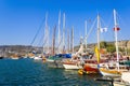 Moored yachts, Bodrum, Turkey Royalty Free Stock Photo
