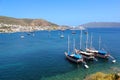 Moored yachts, Bodrum, Turkey Royalty Free Stock Photo