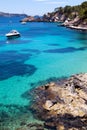 Moored Yachts in Cala Fornells, Majorca