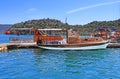 Moored yachts, near Kekova island Royalty Free Stock Photo