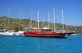 Moored yachts, Turkey Royalty Free Stock Photo