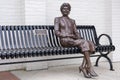 MOORESVILLE, NC-May 19, 2018: Peggy Popp Bench Monument Royalty Free Stock Photo