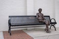 MOORESVILLE, NC-May 19, 2018: Peggy Popp Bench Monument