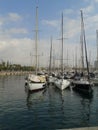 Luxury Yachts moored at the Barcelona,Spain.