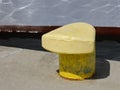 Mooring bollard at the edge of the quay