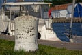 Mooring bollard in Liepaja harbor Royalty Free Stock Photo