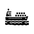 mooring bollard port glyph icon vector illustration Royalty Free Stock Photo