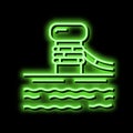 mooring bollard port neon glow icon illustration Royalty Free Stock Photo