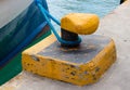 Mooring bollard on the wharf