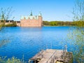 Mooring at the Castle Lake, Frederiksborg Slot, Hillerod, Denmark Royalty Free Stock Photo