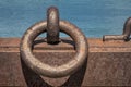 Mooring cleat for dock Royalty Free Stock Photo
