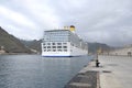 Santa Cruz,Tenerife,2022-03-26,Spain, the Costa Luminosa berthing in the harbor