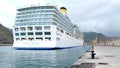Santa Cruz,Tenerife,2022-03-26,Spain, the Costa Luminosa berthing in the harbor