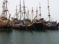 The mooring of the piracy ships