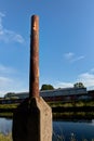 Mooring post, bollard, dolphin, Canal Leuven Mechelen, Wijgmaal, Belgium