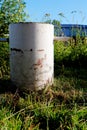 Mooring post, bollard, dolphin, Canal Leuven Mechelen, Wijgmaal, Belgium