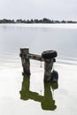 Mooring Posts at Goolwa, South Australia - Portrait Orientation Royalty Free Stock Photo