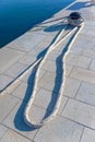 Mooring Rope on Stone Pier Royalty Free Stock Photo