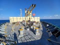 Mooring station of container ship Royalty Free Stock Photo