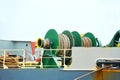 Mooring winch with hawser Royalty Free Stock Photo