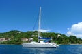 The Moorings charter yacht near Tortola Royalty Free Stock Photo