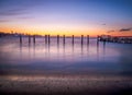 Moorings at sunrise West Warf Beach Madison Connecticut