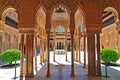 The Court of the Lions, the Alhambra, Granada, Andalucia Andalusia, Spain, Europe.