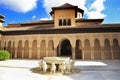 Moorish architecture of the Court of the Lions, The Alhambra, Spain Royalty Free Stock Photo