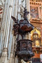 Moorish architecture inside the Mezquita Cathedral in Cordoba, Andalusia, Spain