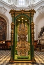 Moorish architecture inside the Mezquita Cathedral in Cordoba, Andalusia, Spain