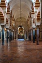 Moorish architecture inside the Mezquita Cathedral in Cordoba, Andalusia, Spain