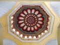 Moorish architecture with intricate paintings on the ceilings