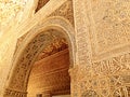 Moorish art inside the Alhambra in Granada Royalty Free Stock Photo