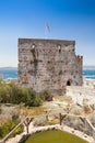 Moorish Castle's Tower of Homage in Gibraltar Royalty Free Stock Photo