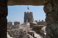 Moorish Castle, Sintra seen through window Royalty Free Stock Photo