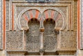 Moorish ornaments at facade of Mezquita