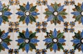 Moorish style ceramic tiles with colourful geometrical patterns from Seville