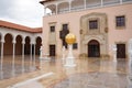 Moorish-style patio of the Ralli Museum and sculptures of famous Jews Royalty Free Stock Photo