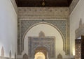 Moorish tiles in the Real Alcazar in Seville, Andalusia, Spain.