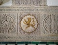 Moorish tiles in the Real Alcazar in Seville, Andalusia, Spain.